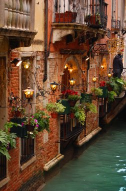 Romantic building in Venice clipart