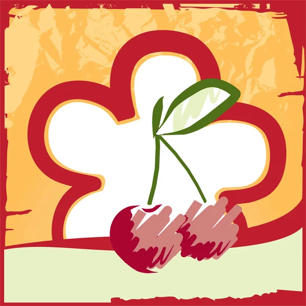 Φρούτα νωπά κεράσια — Διανυσματικό Αρχείο