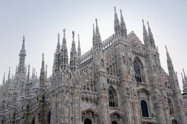 Milan cathedral dome in winter clipart