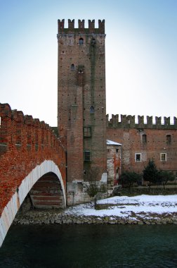 Scaligero Köprüsü, verona, İtalya