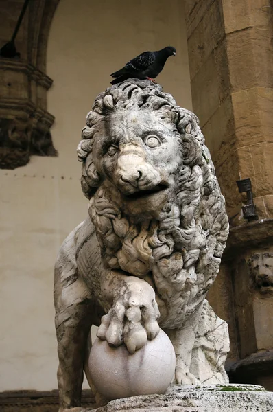 Leão da Loggia de Lanzi, Florença — Fotografia de Stock