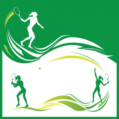 Woman tennis clipart