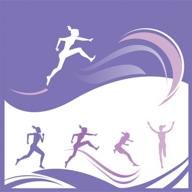 Woman race clipart