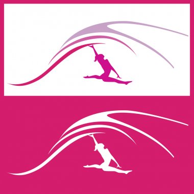 Woman gymnastics vector clipart