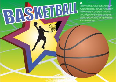 Basketball background clipart