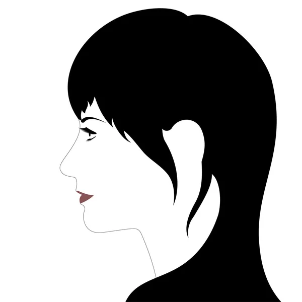 Profil de fille — Image vectorielle