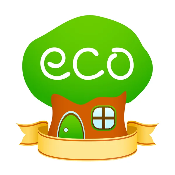 Eco casa — Archivo Imágenes Vectoriales