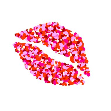 One kiss for Valentine's Day clipart