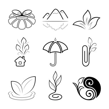 Nature icons clipart