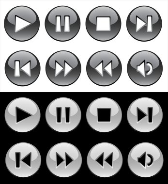 Buttons for player clipart