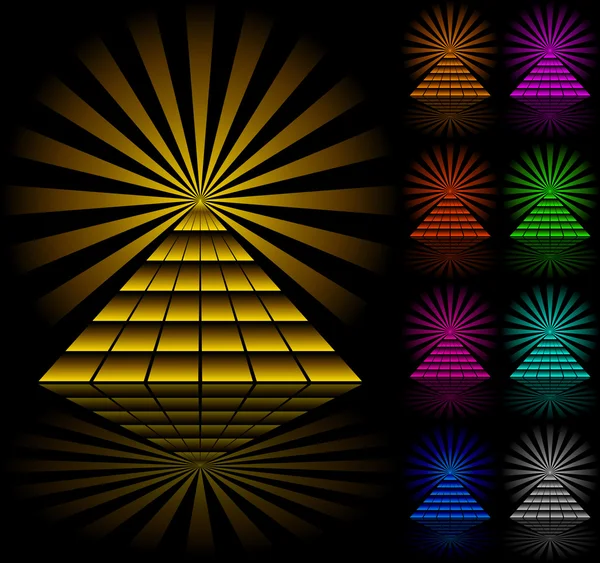 Пирамиды — стоковый вектор