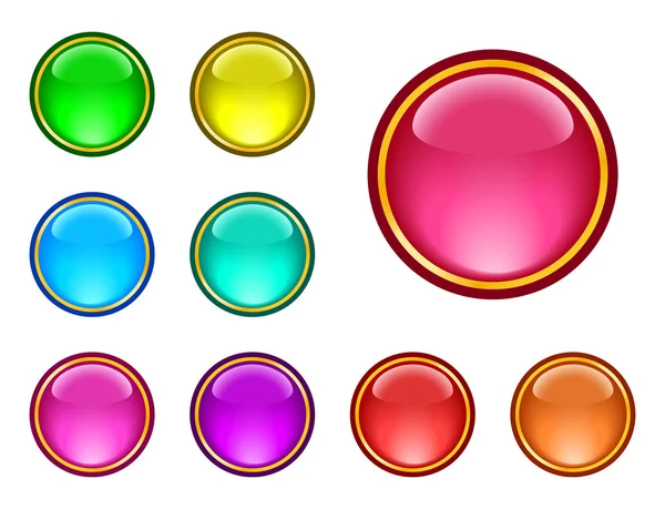 Glassy buttons — Stockvector