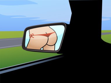 Rear-view mirror clipart