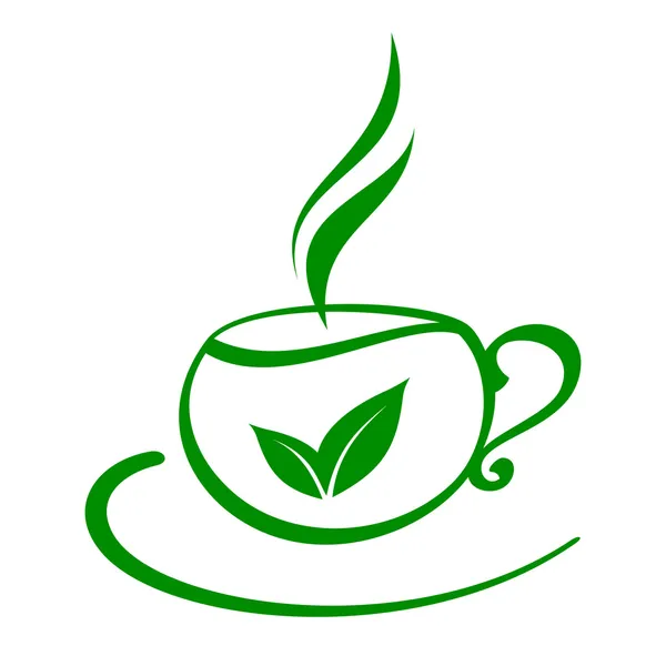 Tasse de thé stylisée — Image vectorielle