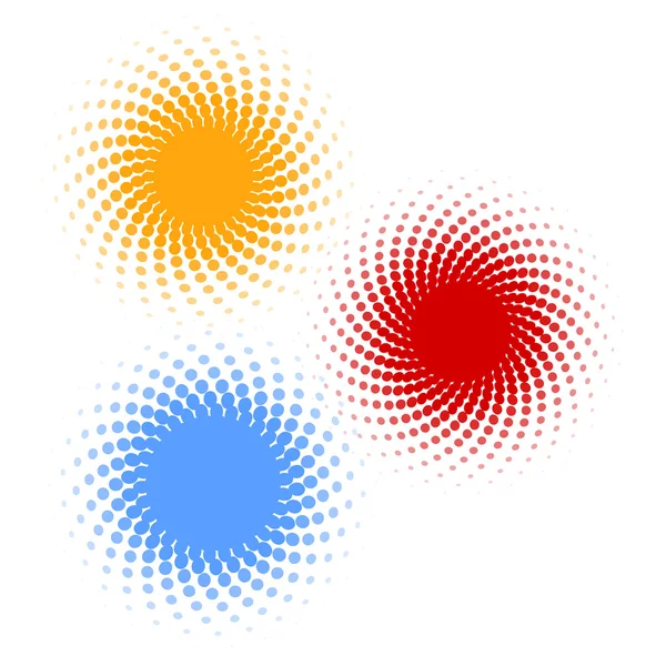 Půltón - barevné kroužky — Stockový vektor