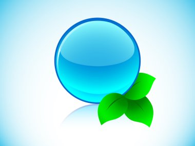 Sphere with leaves clipart