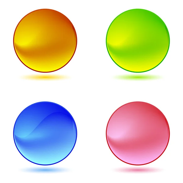 彩色圆环按钮 — 图库矢量图片