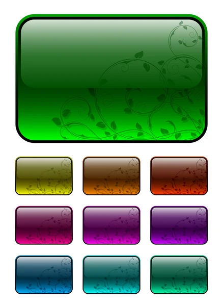 Botões ornamentados (10 cores ) — Vetor de Stock
