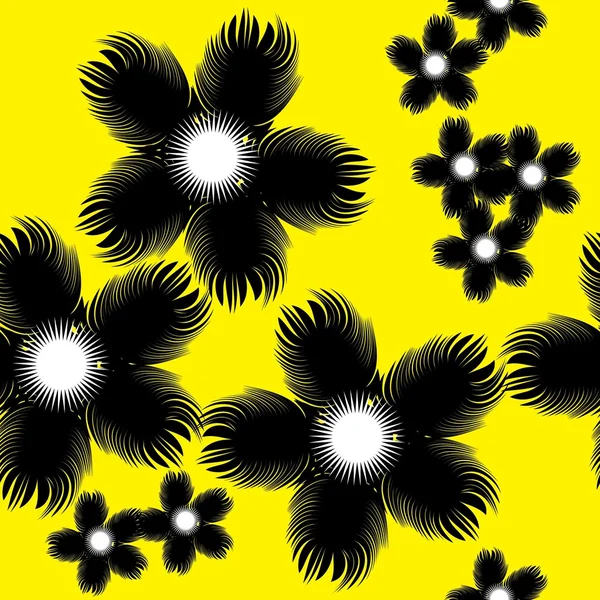 Безшовний художній квітковий візерунок — стоковий вектор