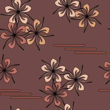 Seamless abstract floral pattern clipart