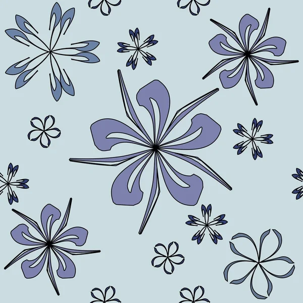 Безшовний абстрактний квітковий візерунок — стоковий вектор