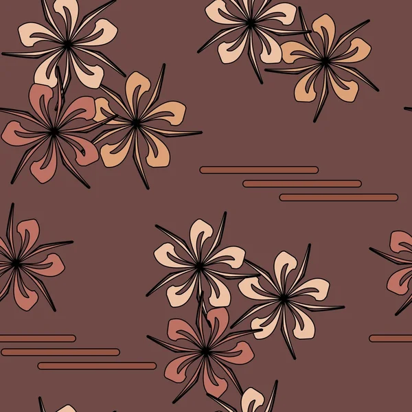 Padrão floral abstrato sem costura — Vetor de Stock