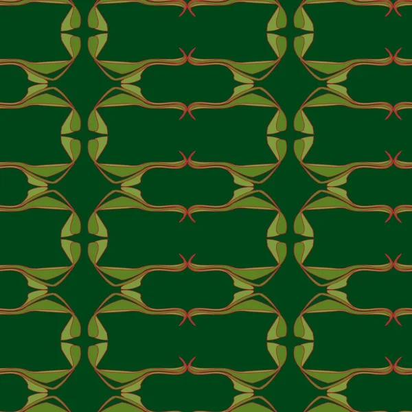 抽象的な緑のシームレスなパターン — ストックベクタ