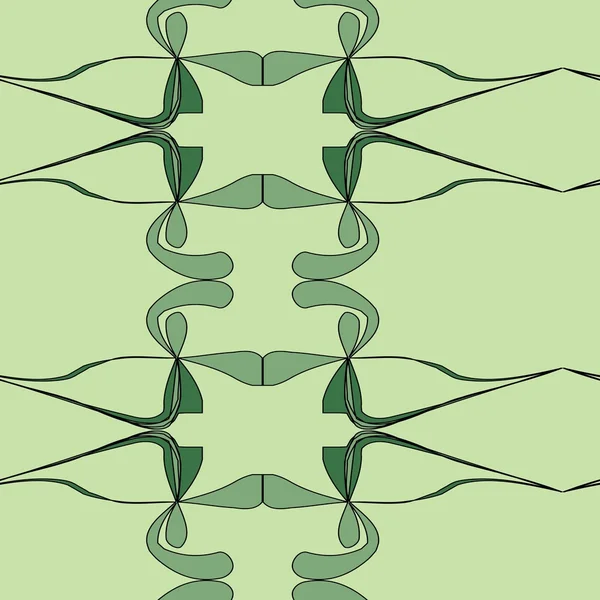 抽象的な緑のシームレスなパターン — ストックベクタ