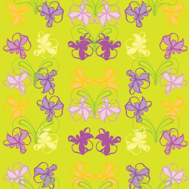 Dikişsiz soyut çiçek desenli