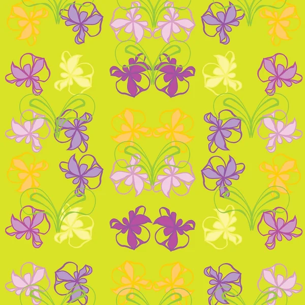 Modèle floral abstrait sans couture — Image vectorielle