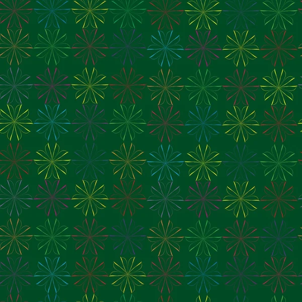Sömlös abstrakt grön mönster — Stock vektor