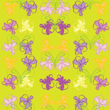 Dikişsiz soyut çiçek desenli