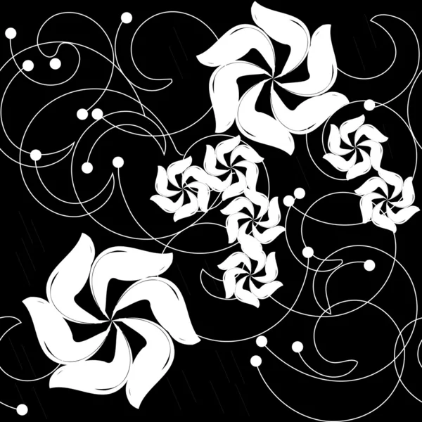 รูปแบบดอกไม้ลึกลับไร้รอยต่อ — ภาพเวกเตอร์สต็อก