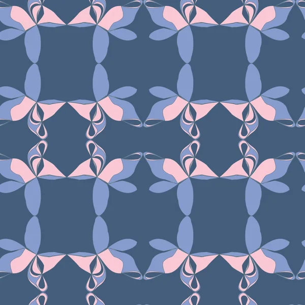 Sömlös abstrakt blå mönster — Stock vektor