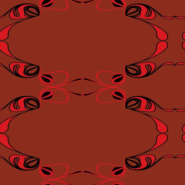 Sömlös abstrakt rött mönster — Stock vektor