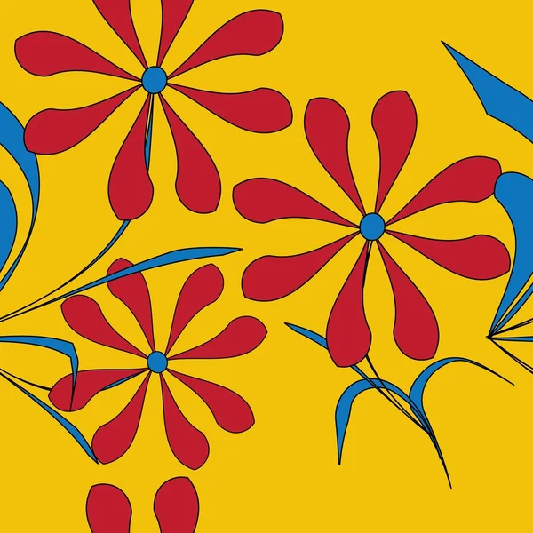 无缝的抽象花卉图案 — 图库矢量图片