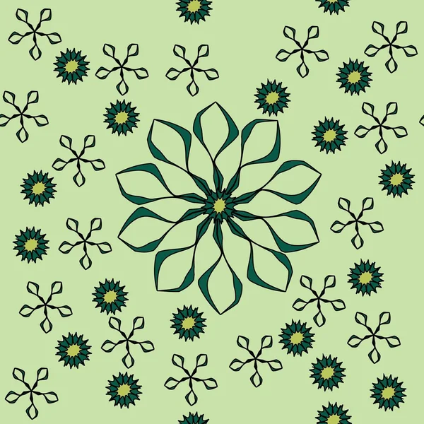 सीमलेस अमूर्त फूल पैटर्न — स्टॉक वेक्टर