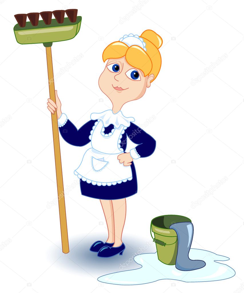 chica de limpieza