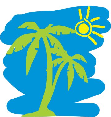 Rest on island. clipart