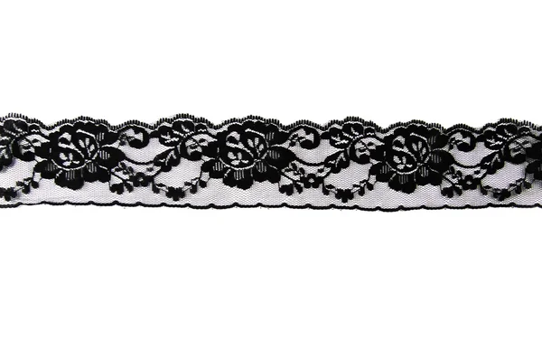 Strip of black lace — Stock Photo, Image