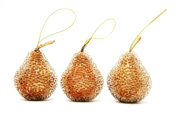 Hruška. Vánoční strom dekorace — Stock fotografie