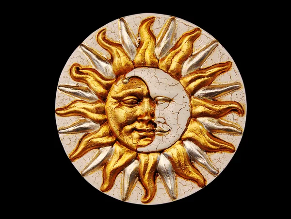 面具、 月亮和太阳 — 图库照片