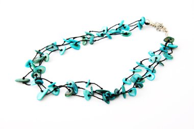Blue necklace clipart