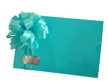 Congratulatory envelope with a bow clipart