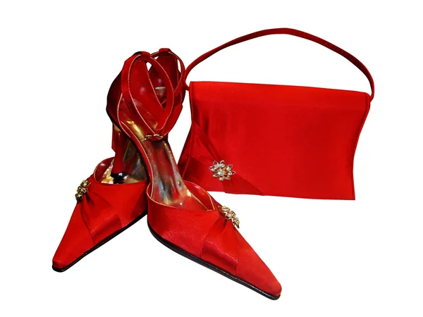 Elegantní boty a dámské kabelky — Stock fotografie