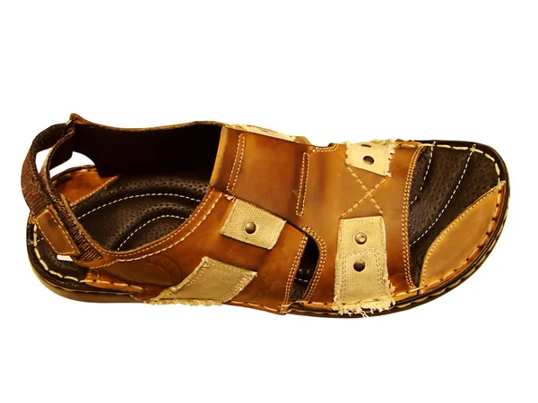 Pánské hnědé sandále — Stock fotografie