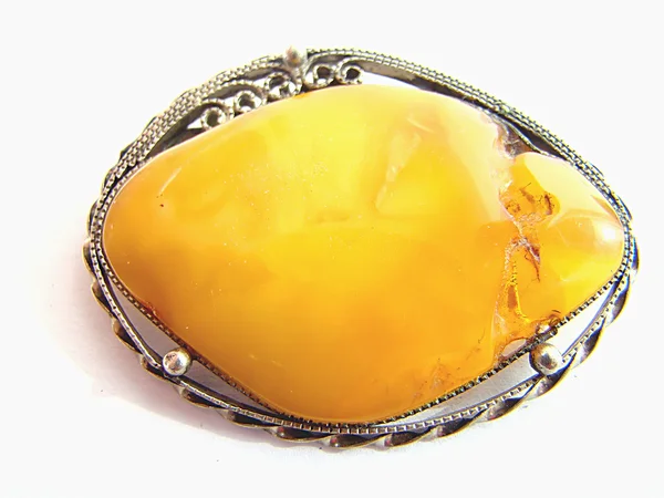 Brooch from amber — Stock Photo, Image