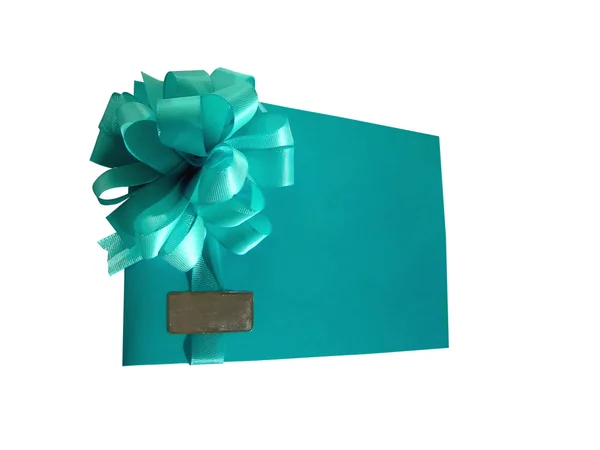 Congratulatory envelope with a bow — Stock Photo, Image