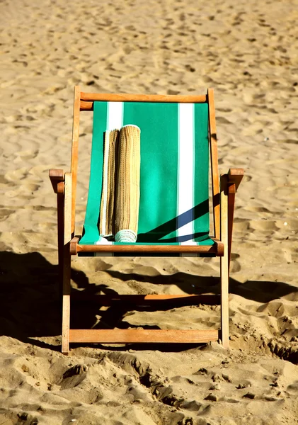 The folding stool for rest at the sea 1 — Stock Photo, Image