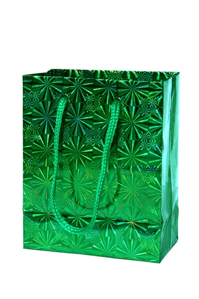 Grünes Paket für ein Geschenk — Stockfoto